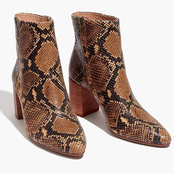 Madewell The Fiona Boot in Snake Embossed Leather - Picture 1 of 4